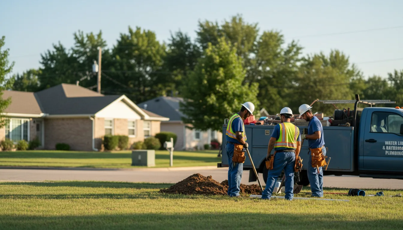 Residential water line and bathroom plumbing service in Black Hawk, SD
